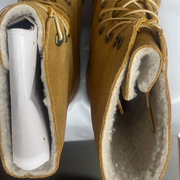 TIMBERLAND WOMEN'S AUTHENTIC MID WARM WATERPROOF BOOT WHEAT 8329R-231 - Picture 7 of 9